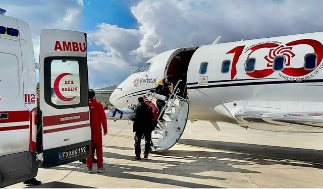 Şırnak’ta 1,5 yaşındaki çocuk ambulans uçakla Ankara’ya sevk edildi