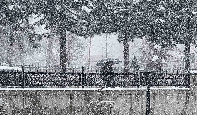 Tatvan’da kar yağışı