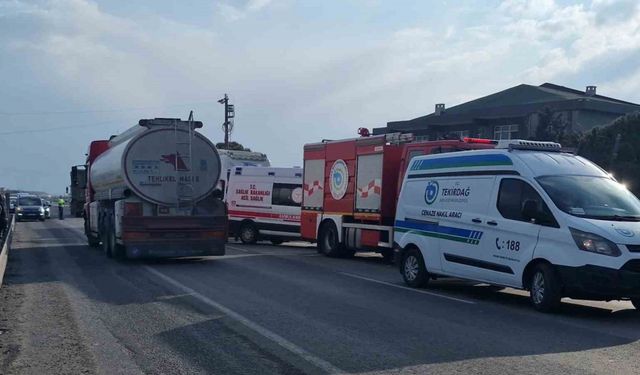 Tekirdağ’da tır ile otomobil çarpıştı: 1 ölü, 2 yaralı