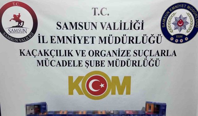 Samsun’da 20 bin adet kaçak makaron ele geçirildi
