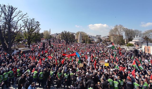 İstanbul’da Filistin’e destek yürüyüşü yapıldı