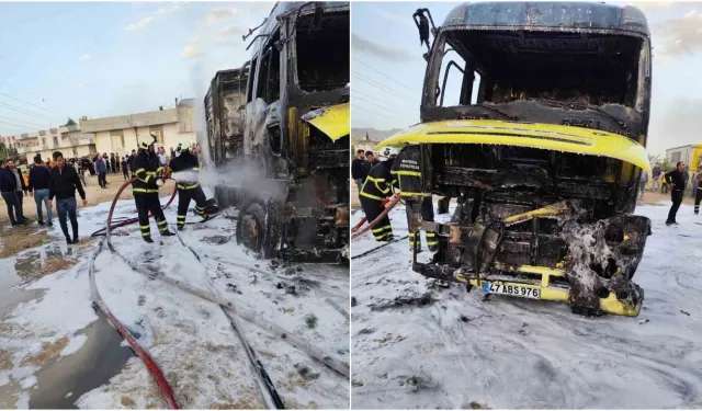 Mardin’de akaryakıt doldurulan iki tır alev alev yandı: 2 yaralı