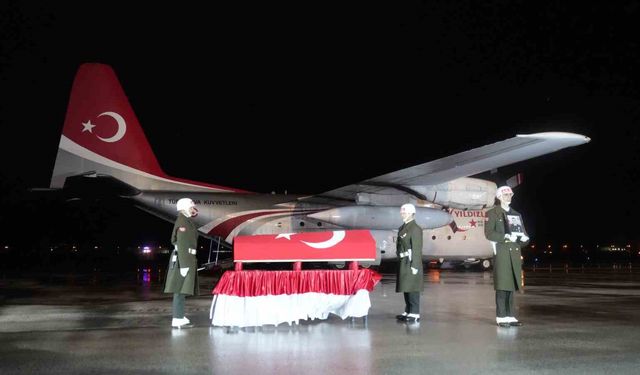 Şehidin naaşı memleketi Erzurum’a getirildi