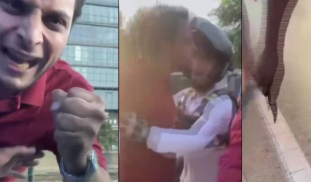 Yol kesip bıçak çekti, korku dolu anlar kameraya yansıdı