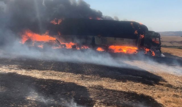 Tırı yandı, yaralandı, "Beni burada bırakın" diyerek yere yatıp ağladı