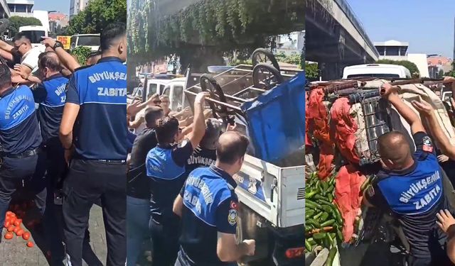 Adana’da zabıta seyyar satıcılara operasyon yaptı, ürünleri ziyan etti