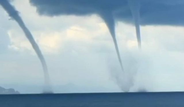 Giresun açıklarında hortum paniği