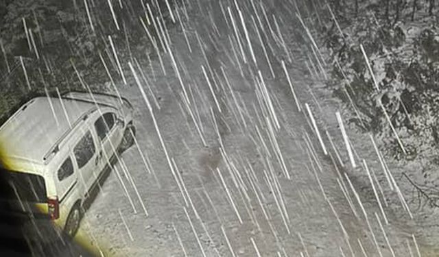 Bolu’nun yüksek kesimlerine kar yağdı