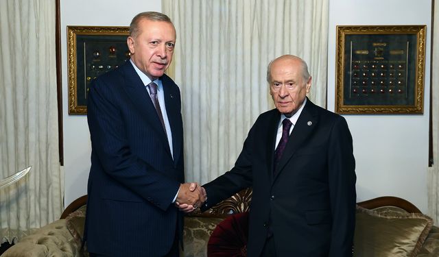 Cumhurbaşkanı Erdoğan, MHP Lideri Bahçeli ile bir araya geldi