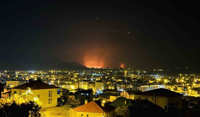 Yüksekova’da kuş cenneti olan Nehil Sazlığı yanıyor: Yangın tüm ilçeden görüldü