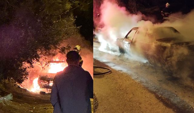 Otomobil patladı, feci şekilde can verdi