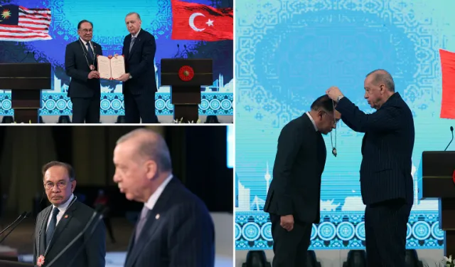 Cumhurbaşkanı Erdoğan’dan Malezya Başbakanı İbrahim’e "Cumhuriyet Nişanı"