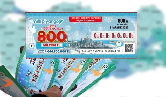 Milli Piyango’da 800 Milyon TL’lik Rekor İkramiye 3 Çeyrek Bilete Çıktı