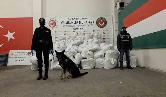Kapıkule’de rekor yakalama, yaklaşık 1 ton esrar ele geçirildi