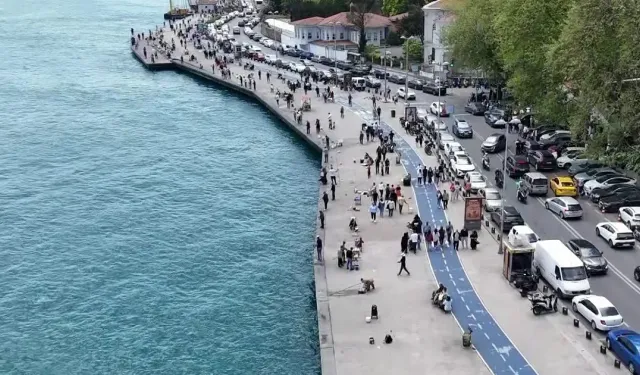 İstanbul’da güneşi gören sahile koştu