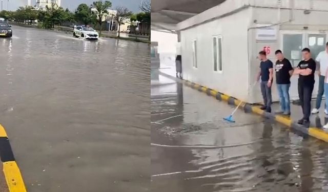 Kapıkule’de yollar göle döndü, tarlalar zarar gördü