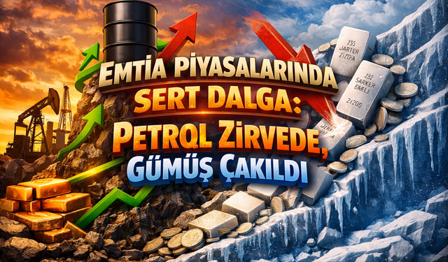 Emtia piyasalarında sert dalga: Petrol zirvede, gümüş çakıldı