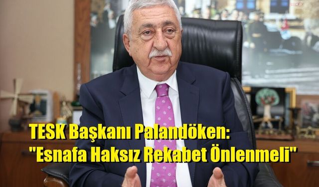 TESK Başkanı Palandöken: "Esnafa Haksız Rekabet Önlenmeli"