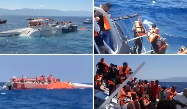 Girne açıklarında yolcu gemisi battı