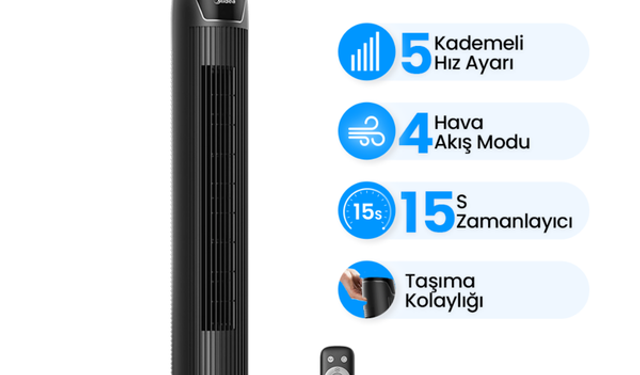 Midea Kule Tipi Vantilatör EVOFONE Güvencesiyle Satışına Devam Ediyor