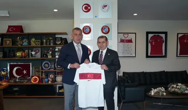 Galatasaray Kulübü Başkanı Özbek, TFF Başkanı Hacıosmanoğlu'nu ziyaret etti
