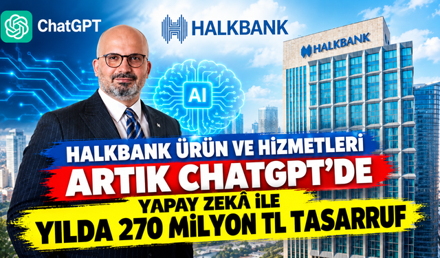 Halkbank Ürün ve Hizmetleri Artık ChatGPT’de Yapay Zekâ ile Yılda 270 Milyon TL Tasarruf