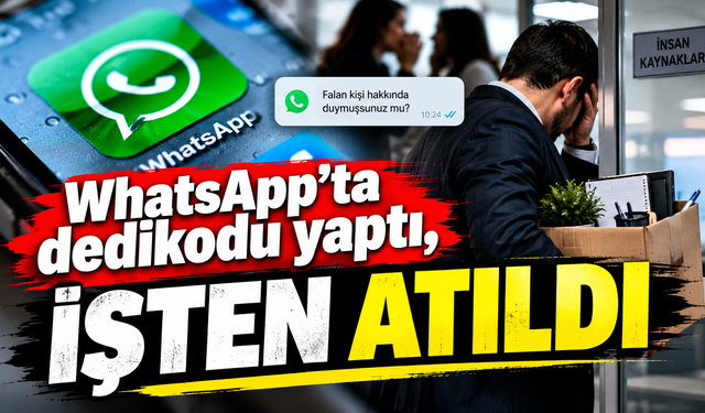 Whatsapp’ta dedikodu yaptı, işten atıldı