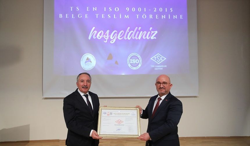 AİÇÜ’ye TSE tarafından “TS EN ISO 90012015 belgesi” verildi