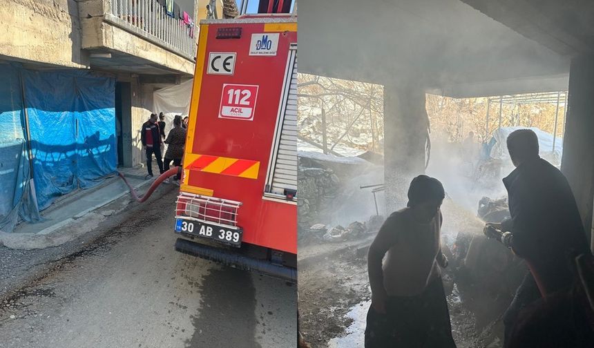 Hakkari’de korkutan yangın