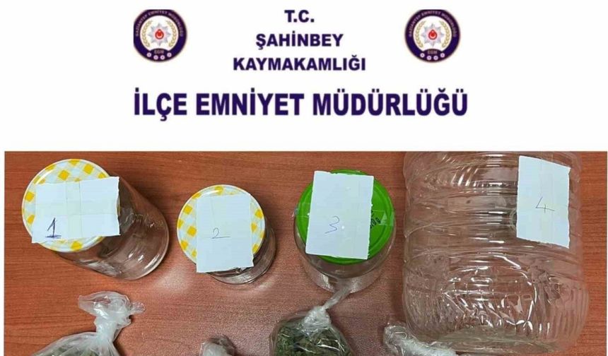 Gaziantep’te 1 kilo 605 gram esrar ele geçirildi