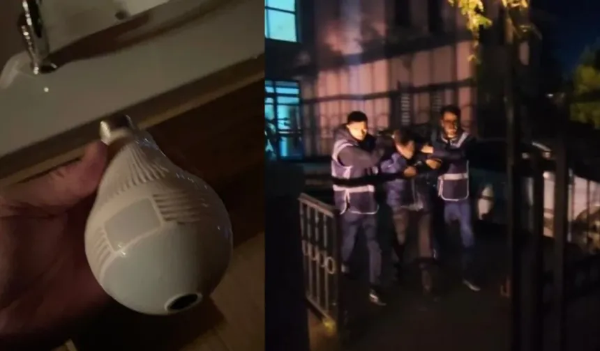 Bungalovdaki gizli kameranın görüntüleri işletme sahibinin telefonundan çıktı.