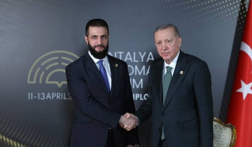 Şara ikinci kez Türkiye'de Cumhurbaşkanı Erdoğan ile bir araya geldi!