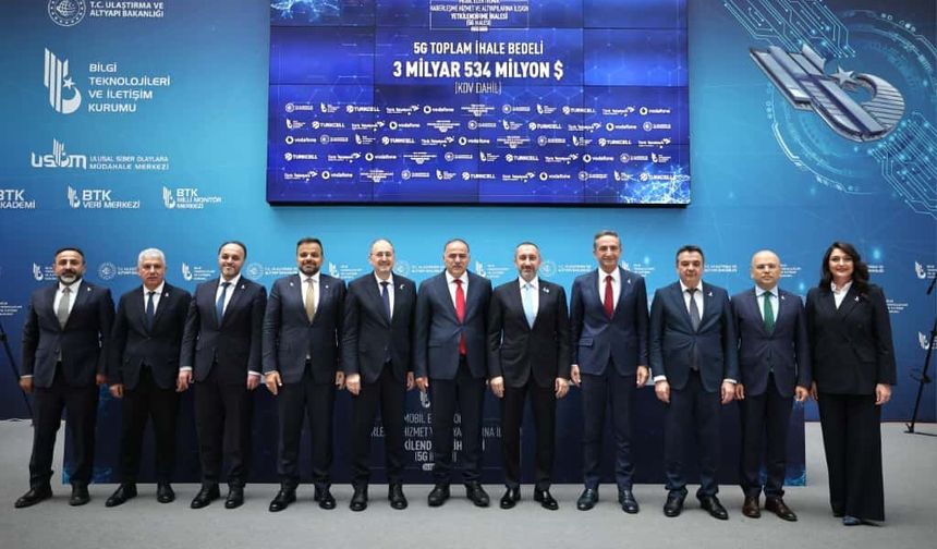 5G İhalesinde Rekor Teklif: 3 Operatör 2.945 Milyar Dolarla Frekansları Kaptı