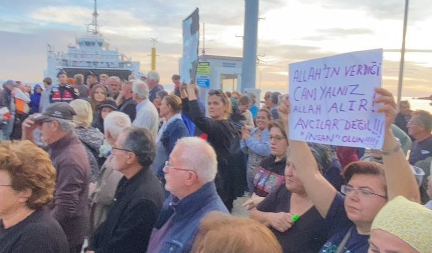 Ava gelen avcılara protesto şoku