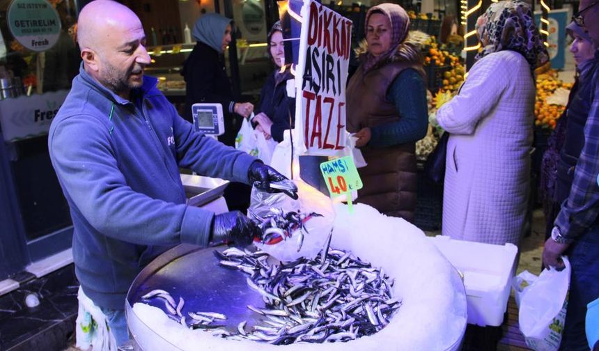 Çorum’da hamsi coşkusu kilosu 40 liraya düştü: Metrelerce uzunlukta kuyruk oluştu