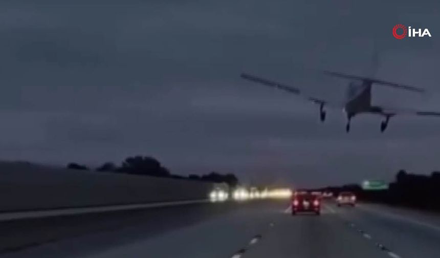 ABD'de uçak, seyir halindeki araca çarptı