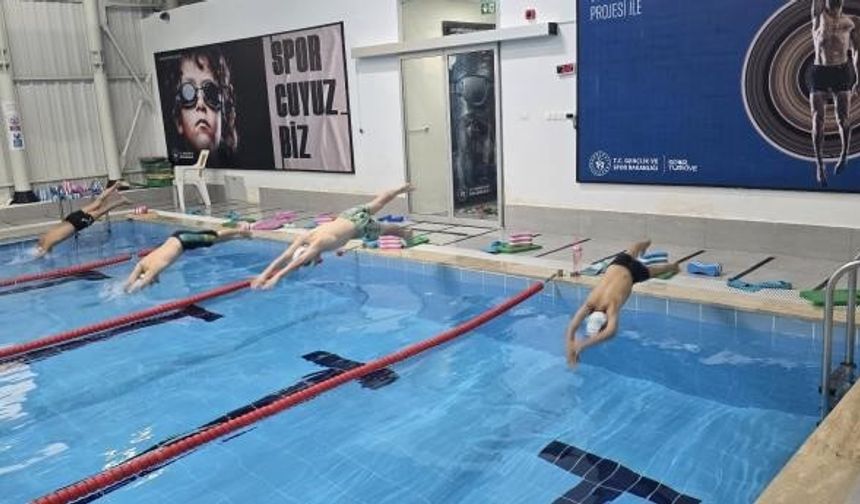 Gölpazarı’nda yüzme antrenmanı gerçekleştirildi