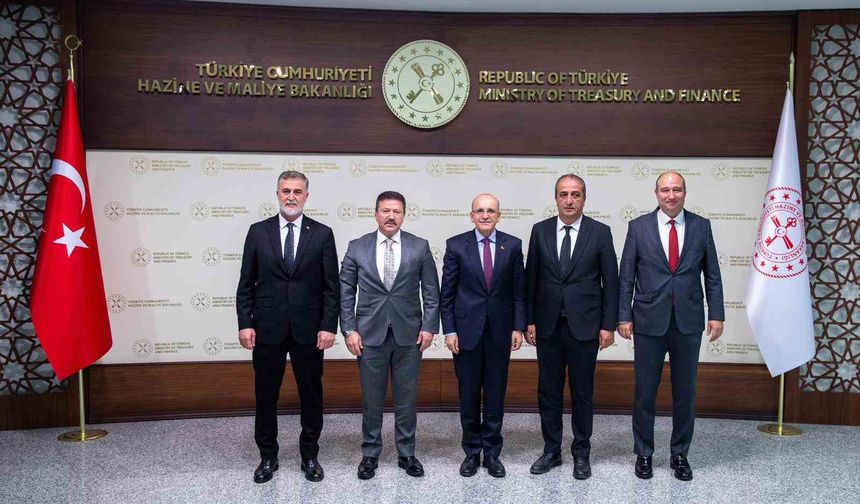 Hazine ve Maliye Bakanı Şimşek, TŞOF Genel Başkanı Yiğiner’i kabul etti