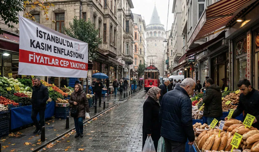 Kasım ayında İstanbul’un yıllık enflasyonu yüzde 38,28 oldu