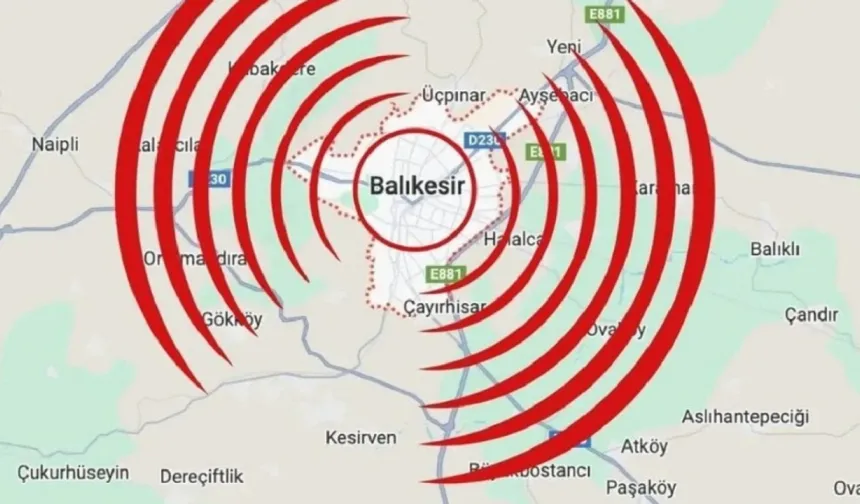 Son Dakika: Balıkesir'de 4.9 büyüklüğünde deprem!