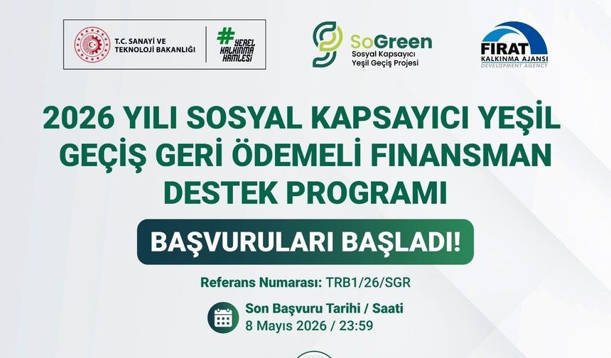 Fırat Kalkınma Ajansı’ndan KOBİ’lere 235 Milyon TL’lik yeşil dönüşüm finansmanı