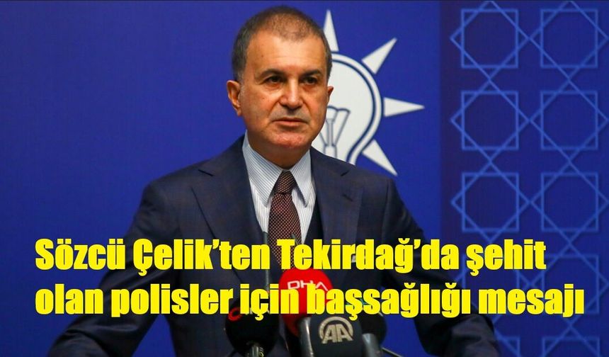 Sözcü Çelik’ten Tekirdağ’da şehit olan polisler için başsağlığı mesajı