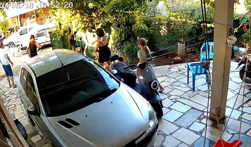 Fethiye’deki komşu dehşeti kamerada