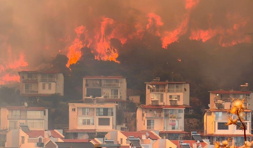 İzmir’de makilik alandaki yangın büyük ölçüde kontrol altına alındı