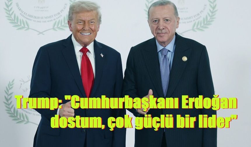 Trump: "Cumhurbaşkanı Erdoğan dostum, çok güçlü bir lider"