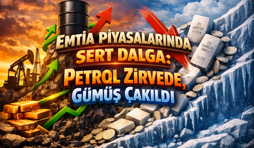 Emtia piyasalarında sert dalga: Petrol zirvede, gümüş çakıldı