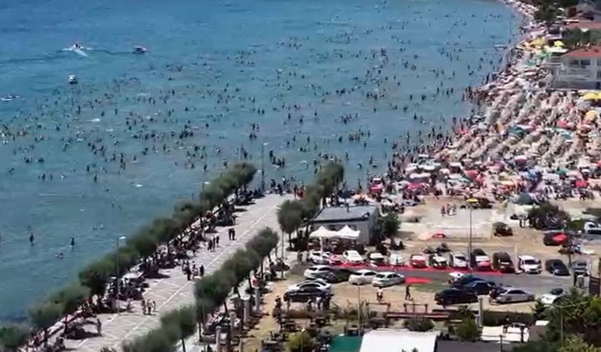 Silivri halk plajı doldu taştı