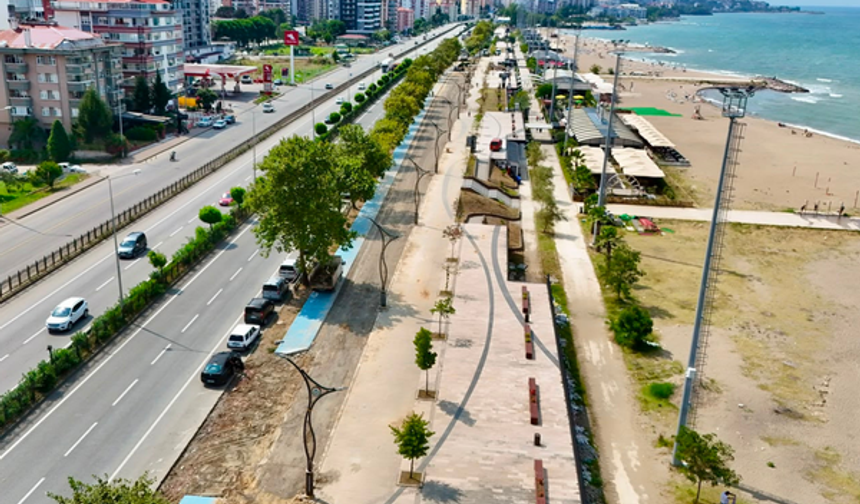 Giresun Belediyesi plajlar bölgesinde otopark çalışması başlattı