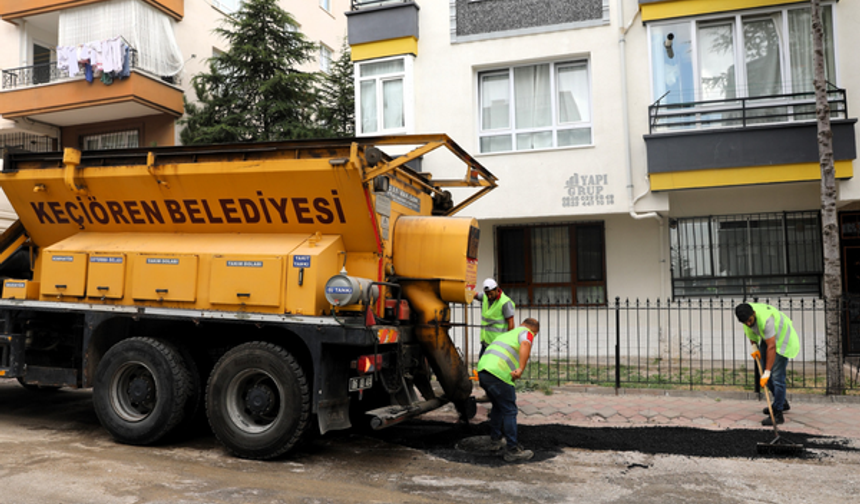 Keçiören Belediyesi Fen İşleri ekipleri sahada