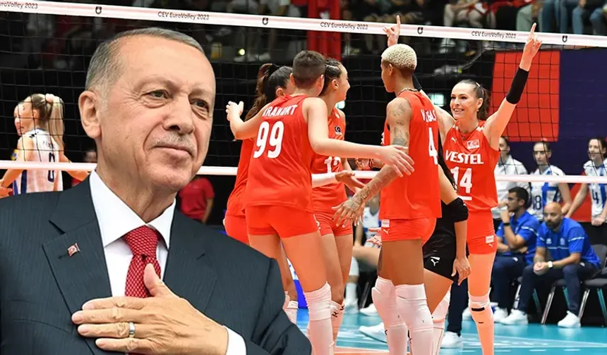 Cumhurbaşkanı Erdoğan'dan Avrupa şampiyonu Filenin Sultanları'na tebrik